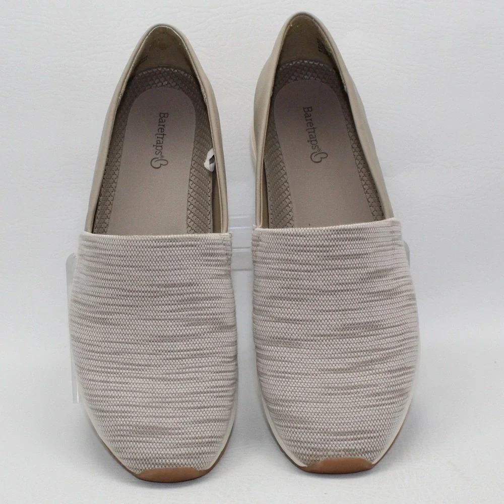 Baretraps Gennie Womens‎ 9.5M Taupe Knit Slip On Sneakers BT-82411184-002-225
